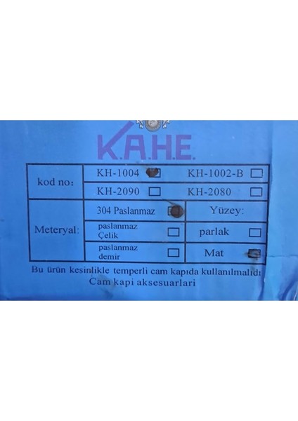 Cam Kapı Kilidi (Kahe) Çift Cam Uyumlu