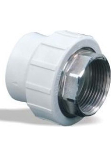 Pprc Dişi Nipel Ø40 x 1 1/4" Altı Köşe ( Dizayn )