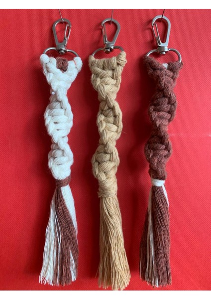 Makrome Örgü 3'lü Anahtarlık