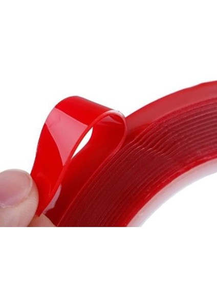 Şeffaf Çift Taraflı Vhb Akrilik Silikon Bant 19 mm x 1,5 metre