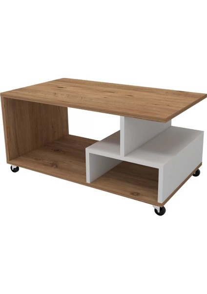 Home Enda Sultan Tekerlekli Orta Sehpa 86,5 x 50 cm Atlantik Çam