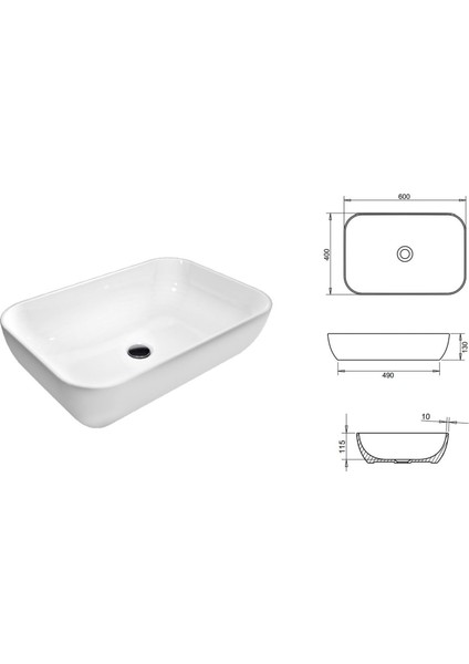 Loft Çanak Lavabo 40 x 60 cm