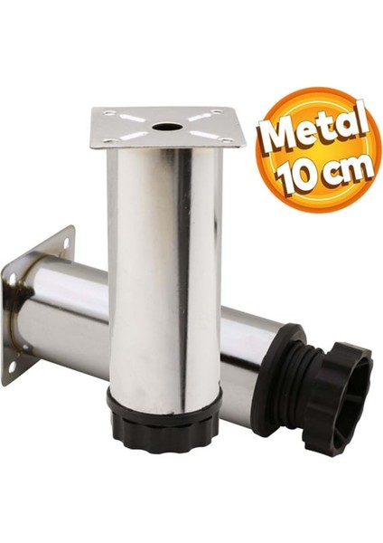 Metal Baza Ayak 10 cm Krom