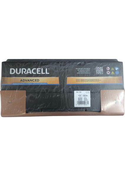 DA100 Akü-Duracell Advanced 100/820 354×175*190