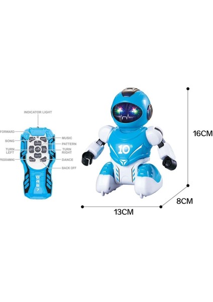 Uzaktan Kumandalı Futbolcu Robot Sesli ve Işıklı Şarjlı