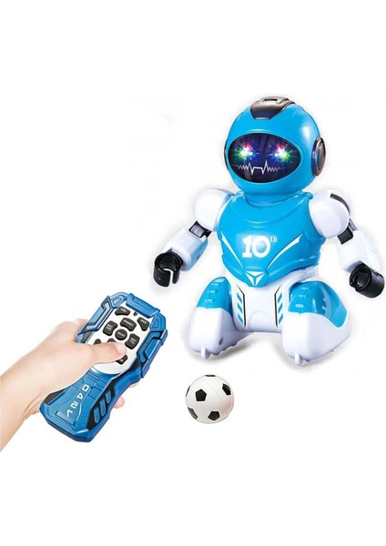 Uzaktan Kumandalı Futbolcu Robot Sesli ve Işıklı Şarjlı