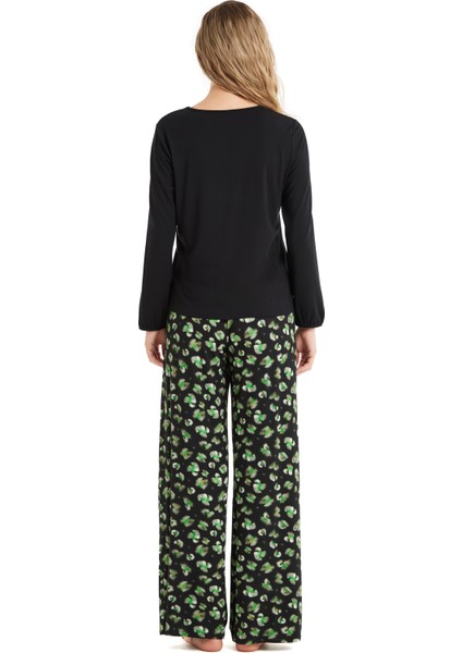 Kadın Pijama Takımı 60507 - Siyah