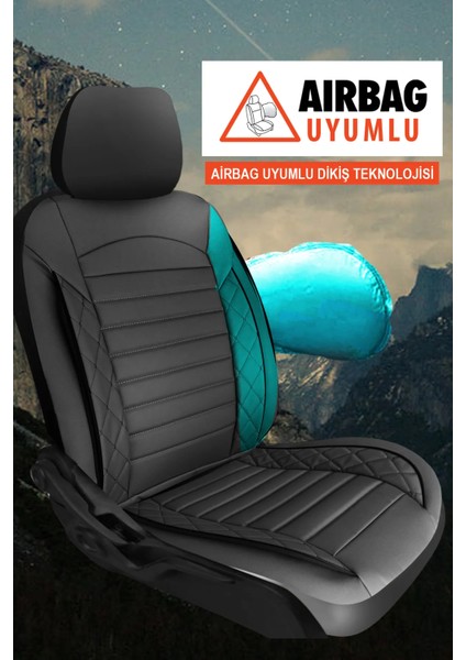 Ssangyong Actyon Luks A200 Xdi 2.0 4x4 4/at 2010 Trend Serisi Uyumlu 5 Koltuk Oto Koltuk Kılıfı Lüks Özel Deri Terletme Kokma Yapmaz Siyah