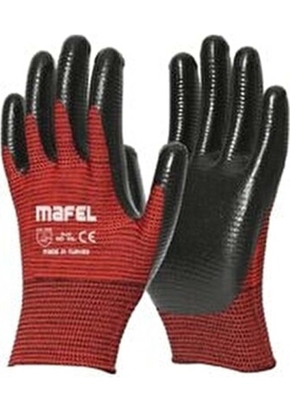Iş Eldiveni - Mafel Zebra Kırmızı MF-001
