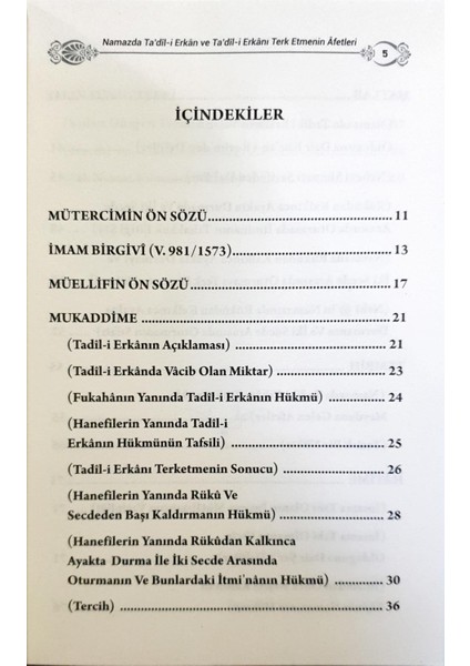 Namazda Tadili Erkan ve Tadili Erkanı Terk Etmenin Afetleri