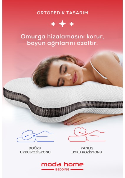 2li ORTOPEDİK Visco FLY comfort Kelebek Yastık