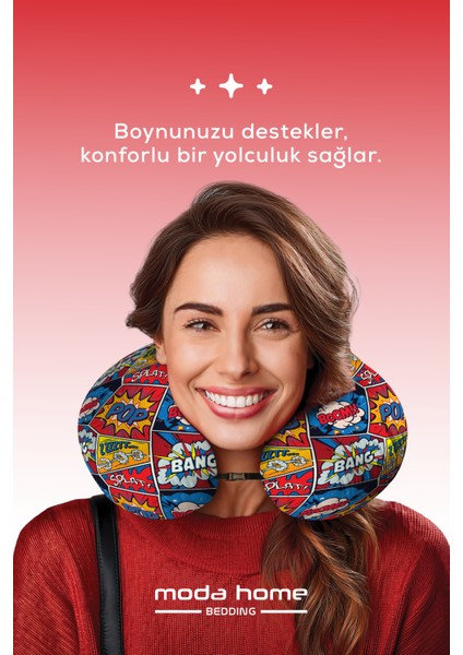 2li Seyahat Yastığı Pop Art