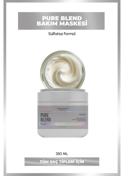 Pure Blend Sülfatsız Keratin Sonrası Saç Bakım Maskesi 350 ml Level Mood Sulfate Free
