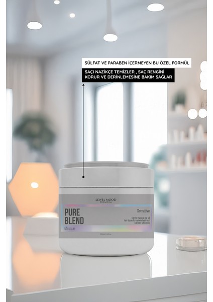 Pure Blend Sülfatsız Keratin Sonrası Saç Bakım Maskesi 350 ml Level Mood Sulfate Free modelleri
