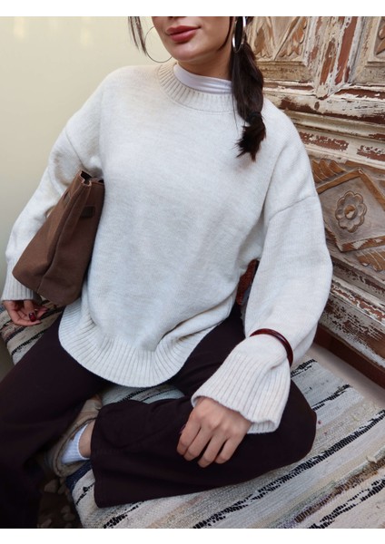 Bisiklet Yaka Basic Triko Kazak