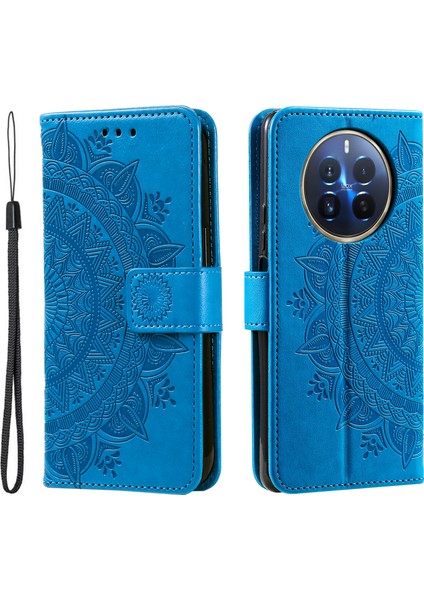 Realme 12 Pro/12 Pro Plus 5g Kılıf Baskılı Tam Koruma Deri Cüzdan Telefon Kılıfı Kayışlı (Yurt Dışından)