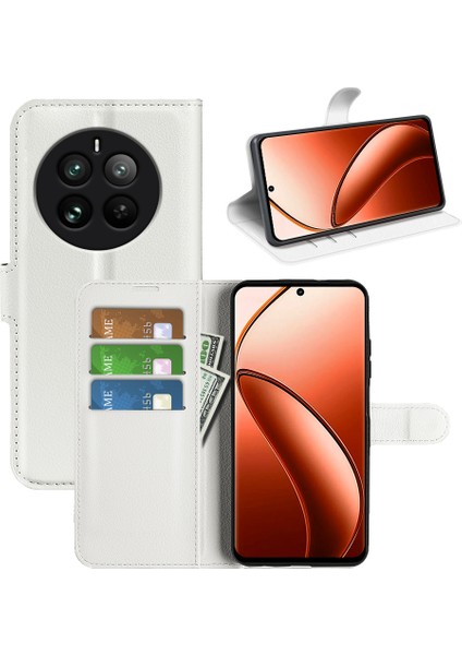 Realme 12 Pro/12 Pro Plus 5g Kılıf Litchi Doku Pu Deri Çizilmez Telefon Kapağı (Yurt Dışından)