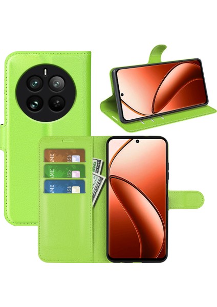 Realme 12 Pro/12 Pro Plus 5g Kılıf Litchi Doku Pu Deri Çizilmez Telefon Kapağı (Yurt Dışından)