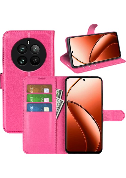 Realme 12 Pro/12 Pro Plus 5g Kılıf Litchi Doku Pu Deri Çizilmez Telefon Kapağı (Yurt Dışından)