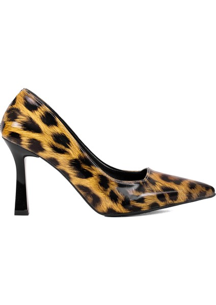 Elit MST1383R Kadın Stiletto Leopar