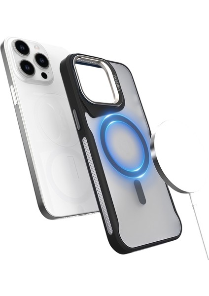 iPhone 14 Pro Max Kılıf Magsafe Özellikli Kamera Standlı Mat Cspro Kapak