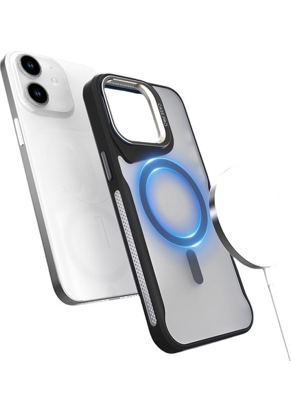iPhone 11 Kılıf Magsafe Özellikli Kamera Standlı Mat Cspro Kapak