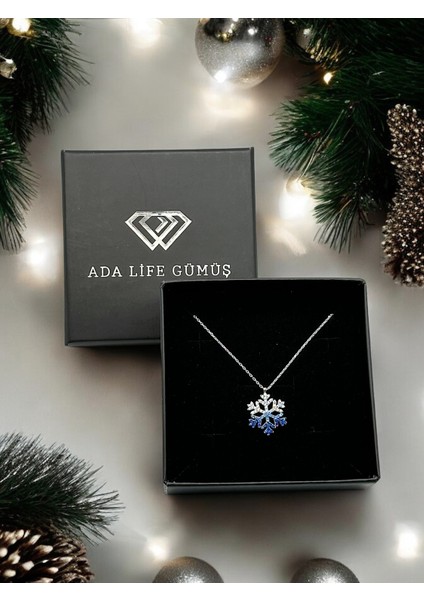 925 Ayar Gümüş Kar Tanesi Renkli Taşlı Yılbaşı Paketi fırsatları