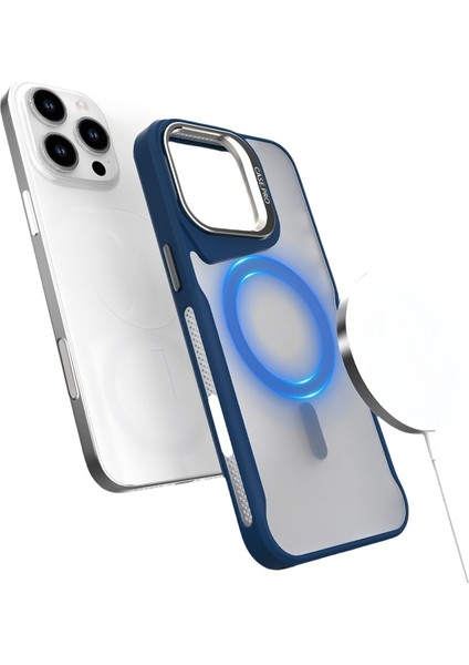 iPhone 16 Pro Max Kılıf Magsafe Özellikli Kamera Standlı Mat Cspro Kapak