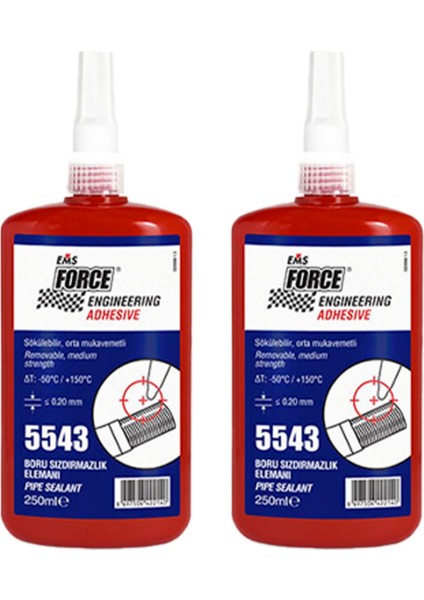 5543 Boru Dişli Sızdırmazlık Elemanı Sıvı Conta 250 ml 2 Adet