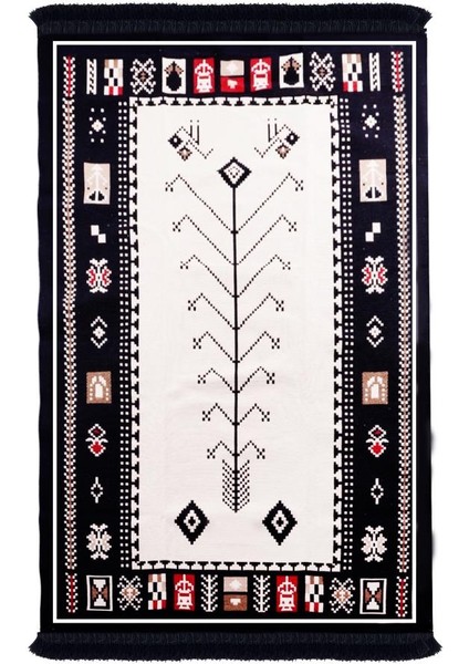 Çift Taraflı Kilim, Makinede Yıkanabilir, Modern Desenli, 80*150 cm , SA1534A