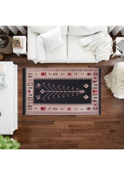 Çift Taraflı Kilim, Makinede Yıkanabilir, Modern Desenli, 80*150 cm , SA1534A indirimleri