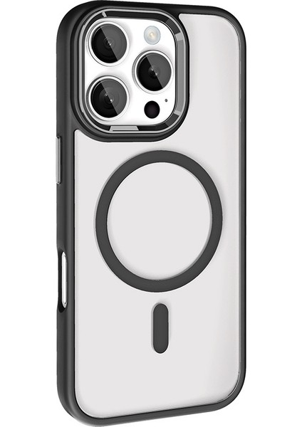 Apple iPhone 16 Pro Max Kılıf Kablosuz Şarj Magsafe Köşe Korumalı Darbe Emici Airbag