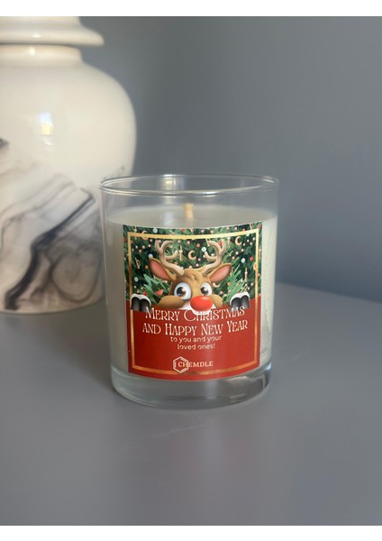 Chemdle Yeniyıl Vanilya Kokulu Bardak Mum