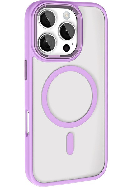 Apple iPhone 16 Pro Max Kılıf Kablosuz Şarj Magsafe Köşe Korumalı Darbe Emici Airbag