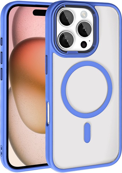 Apple iPhone 16 Pro Max Kılıf Kablosuz Şarj Magsafe Köşe Korumalı Darbe Emici Airbag