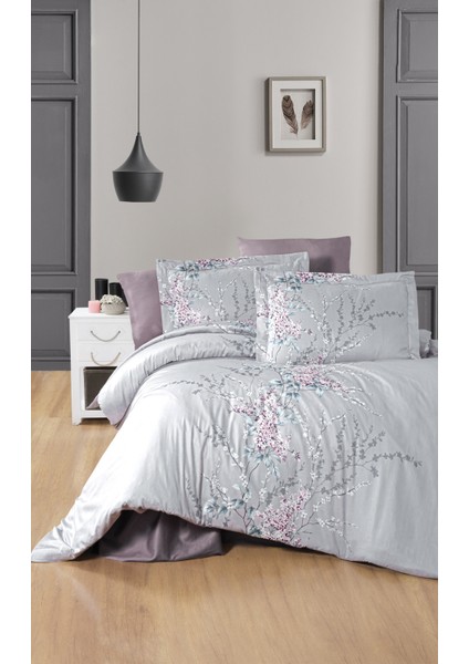 Firstchoice Wisteria Lilac - Pamuk Saten Çift Kişilik Nevresim Takımı