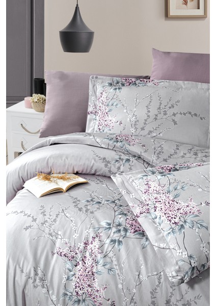 Firstchoice Wisteria Lilac - Pamuk Saten Çift Kişilik Nevresim Takımı