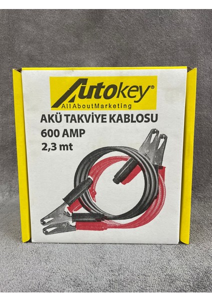 Autokey Akü Takviye Kablosu 600 Amp (2.3mt)