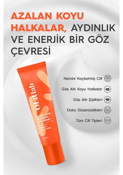 Torbalanma Koyu Halka Karşıtı Aydınlatıcı Vitamin C & Peptit Göz Kremi 15 ml