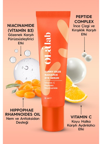 Torbalanma Koyu Halka Karşıtı Aydınlatıcı Vitamin C & Peptit Göz Kremi 15 ml