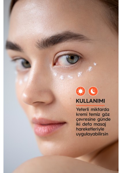 Torbalanma Koyu Halka Karşıtı Aydınlatıcı Vitamin C & Peptit Göz Kremi 15 ml