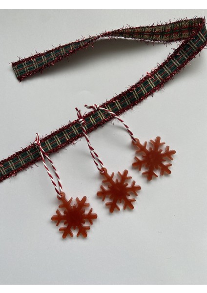 Kar Tanesi Formunda Epoksi Yılbaşı Ağacı Süsü 4