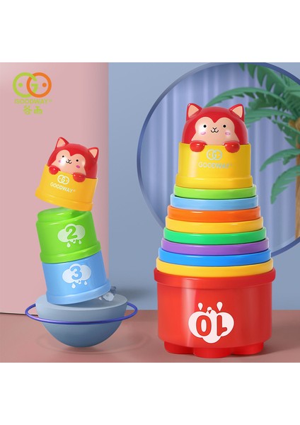Gökkuşağı Jenga Kupası Erken Eğitim Tuzak Kupası Jenga (Yurt Dışından)