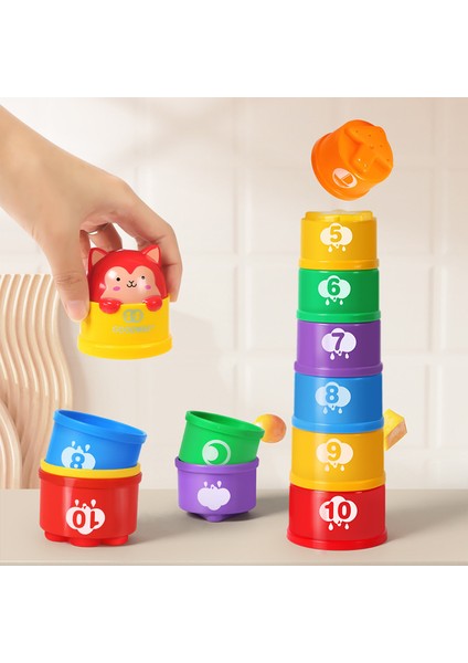 Gökkuşağı Jenga Kupası Erken Eğitim Tuzak Kupası Jenga (Yurt Dışından)