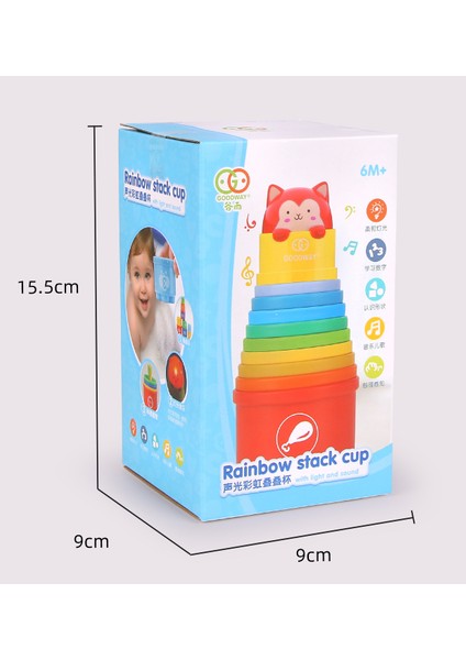 Gökkuşağı Jenga Kupası Erken Eğitim Tuzak Kupası Jenga (Yurt Dışından)