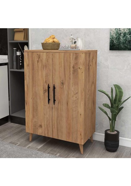 Home Enda 3 Raflı 2 Kapaklı Çok Amaçlı Dolap Atlantik Çam