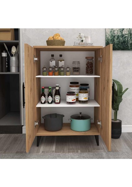 Home Enda 3 Raflı 2 Kapaklı Çok Amaçlı Dolap Atlantik Çam modelleri