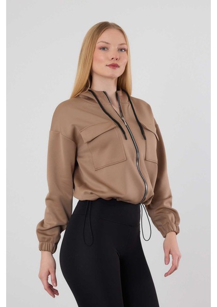 9159M Dalgıç Detay Cepli Sweat Kahve modelleri