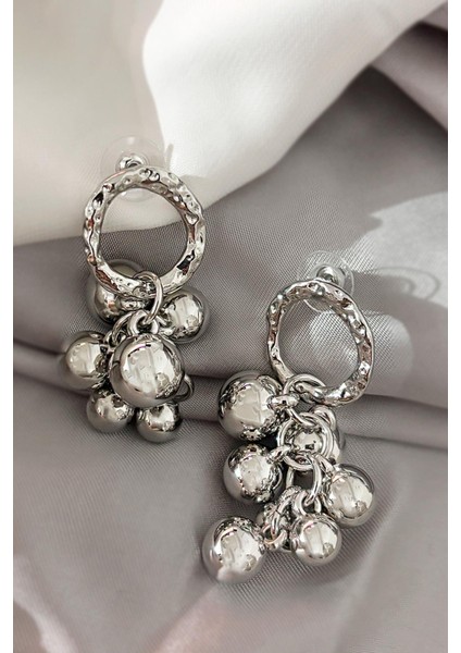 Gümüş Salkım Sallantılı Küpe