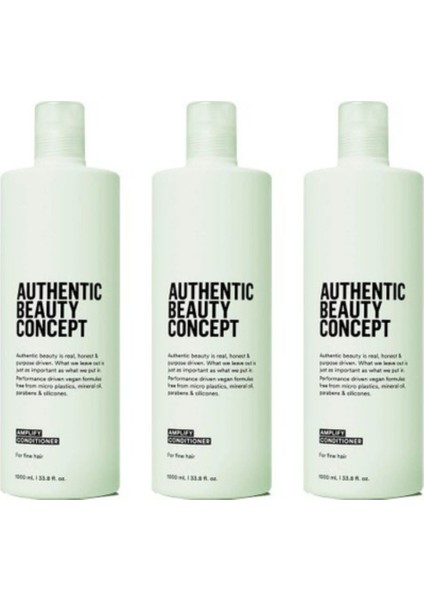 Ekonomik 3 Adet Amplify Saç Kremi 1000 Ml-Pompa Hediyeli